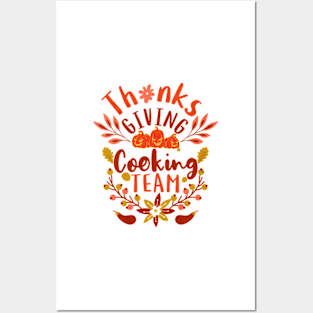 Thanksgiving Cooking Team Family Fun Posters and Art